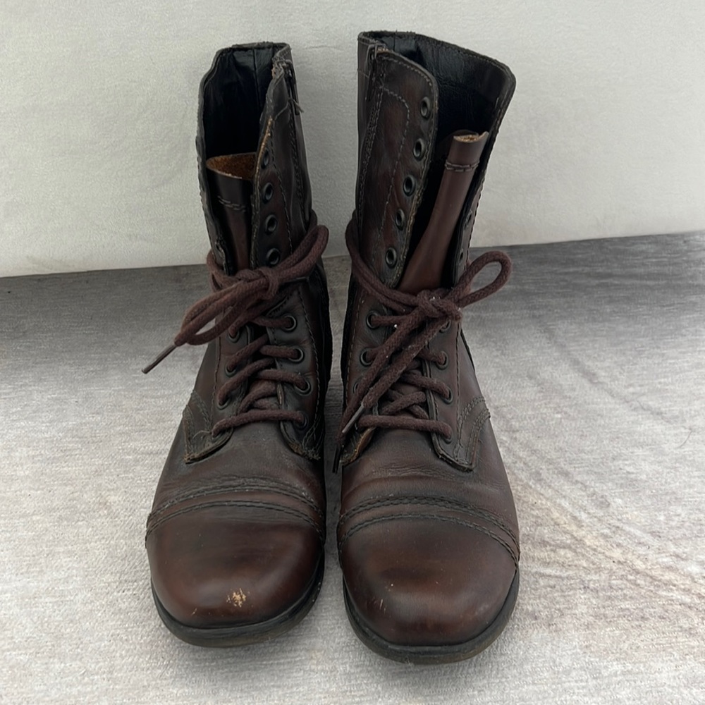 Steve Madden Brown Combat Boots